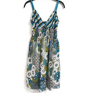 Joyce Lesie Striped and floral dress - Size S